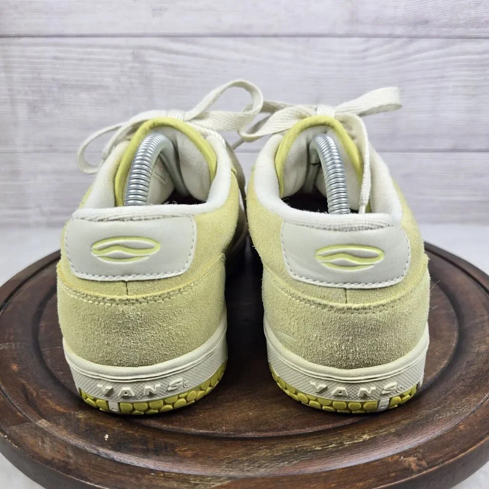 Vintage Vans Compel Y2K Chunky Skateboarding Sneaker Yellow Suede Sz 7.5 Grunge